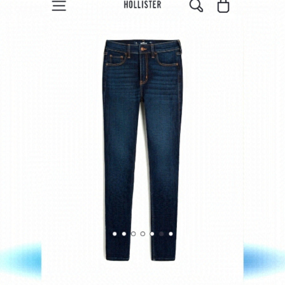 Hollister High-Rise Dark Wash Skinny Jeans Size W26 L32